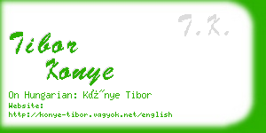 tibor konye business card